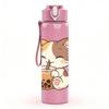 1PC Bubble Tea Calico Cat 750ml Color Plastic Sports Water Bottle Leakproof Flip Straw Lid Suitable for Sports Office Home Use