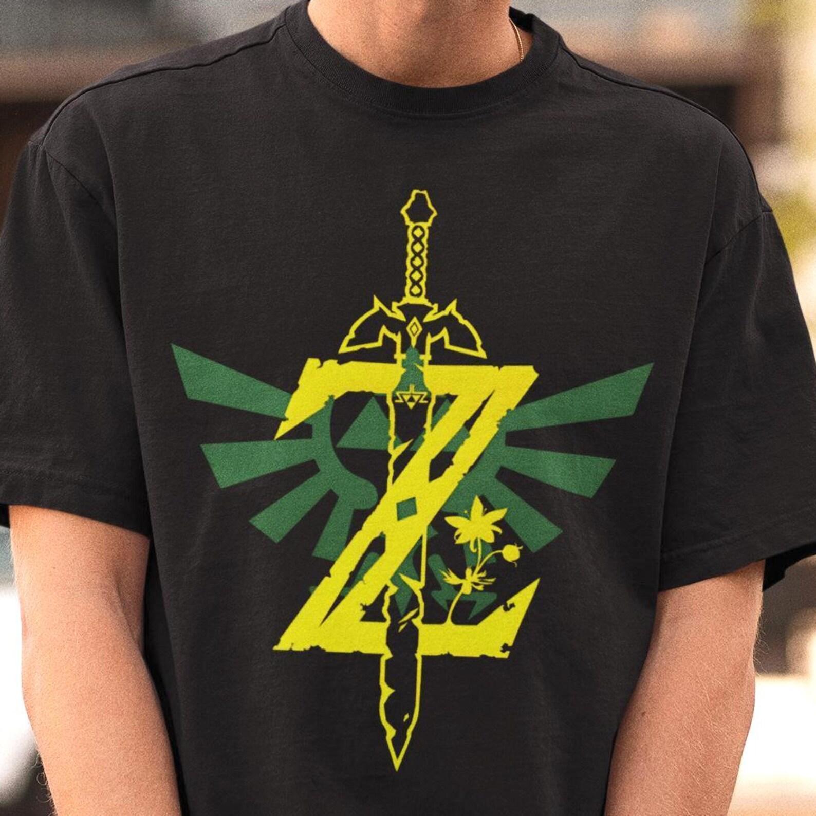 Zelda Sword Symbol Shirt - Silent Princess Graphic,BotW TotK Emblem Tee 4XL