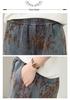 Women's High Waist Wide Leg Retro Jacquard Jeans - Plus Size, Versatile Spring/Autumn