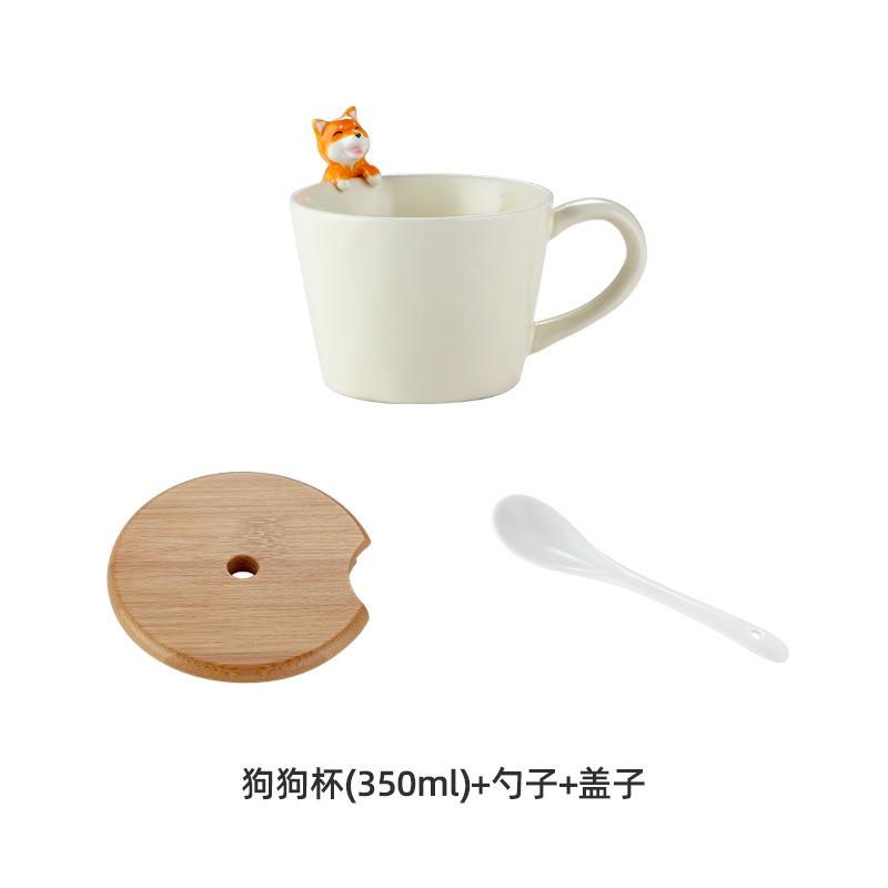 Cartoon Ceramic Cup High Value Creative Coffee Cup Breakfast Cup Couple Water Cup Gift Cup Teacup