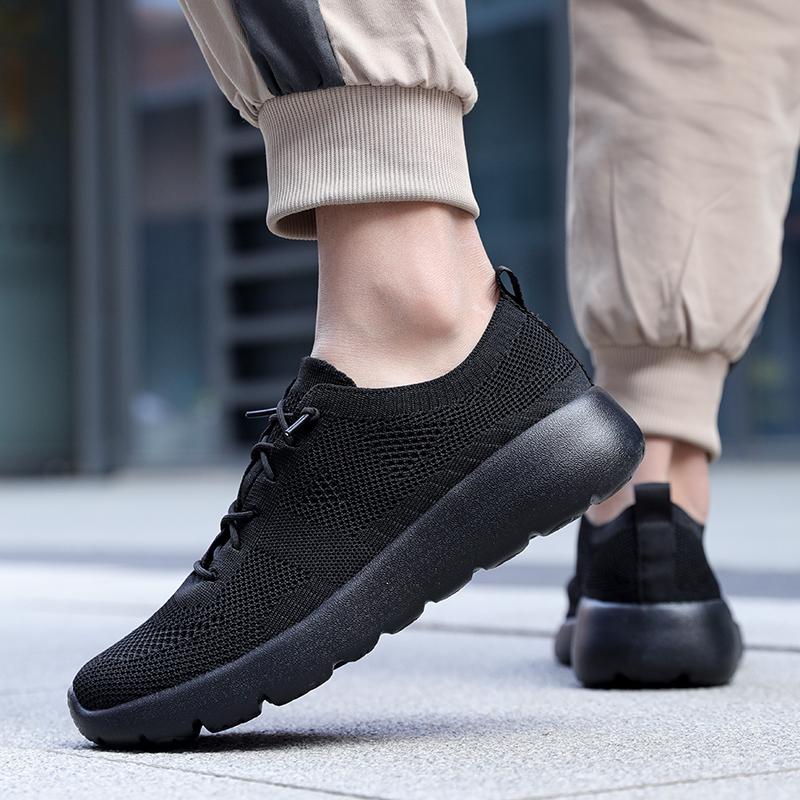 Men’s Knit Textiles Sports Shoes Women Street Style Unisex Running Sneakers Shoes Students Plus Size Couple Jogging Shoes