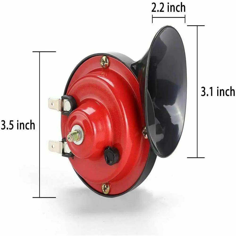 1/2Pcs 300 DB Car Horn 12V Electric Snail Horn Raging Sound Air Horn Car Motorcycle Trucks Car Styling Modification Accessories