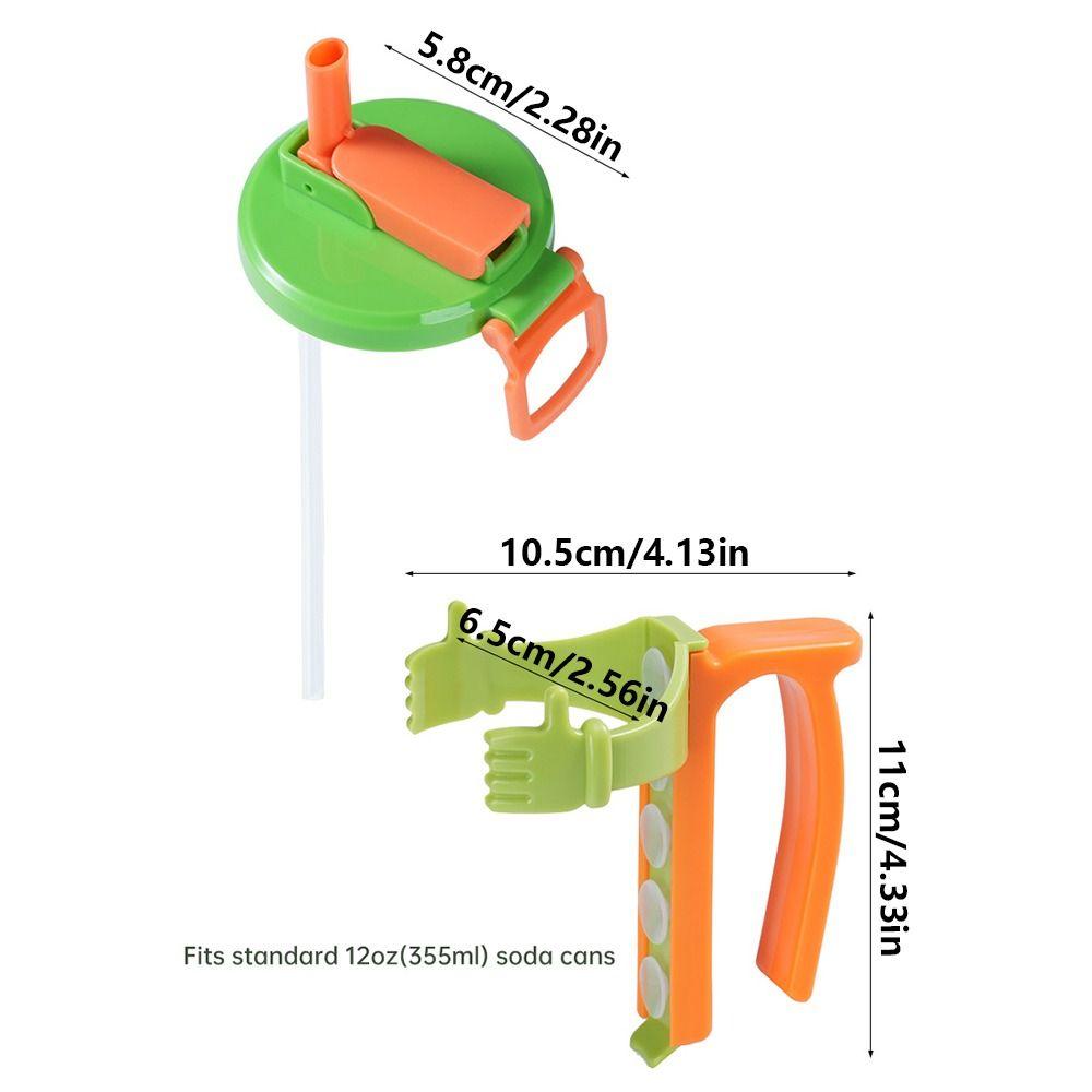 Leak Proof Soda Can Covers Portable Can Straw Lid with Stand  Standard 12oz