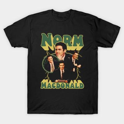 Asiatische Größe Baumwolle Unisex T-Shirt Druck T-Shirt Norm Macdonald // Vintage Bootleg Design T-Shirt No-Cut Print Normale Passform