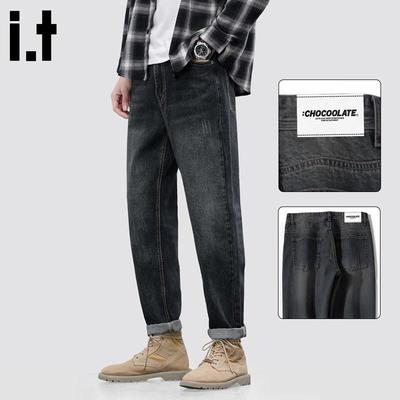 :CHOCOOLATEit Men's Retro Loose Straight Jeans