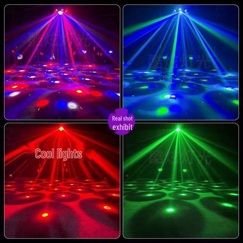 2025 Bee Eye Six-Arm Vajra Laser Bar Disco Stage Light with Strobe and Rotating Effects