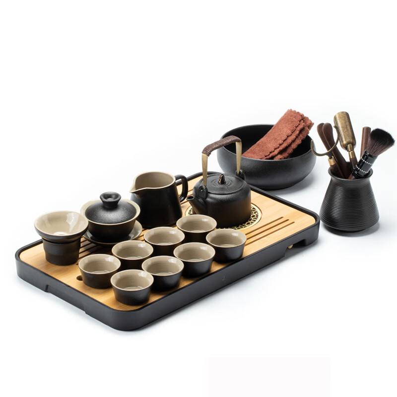 Minimalist Black Pottery Kung Fu Tea Set