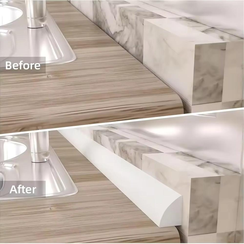 1PC 1meter/39.37in Self Adhesive Decorative Strip for Waterproof Molding Trim Caulk Strip for Wall Edge Corner,Countertops,Tile