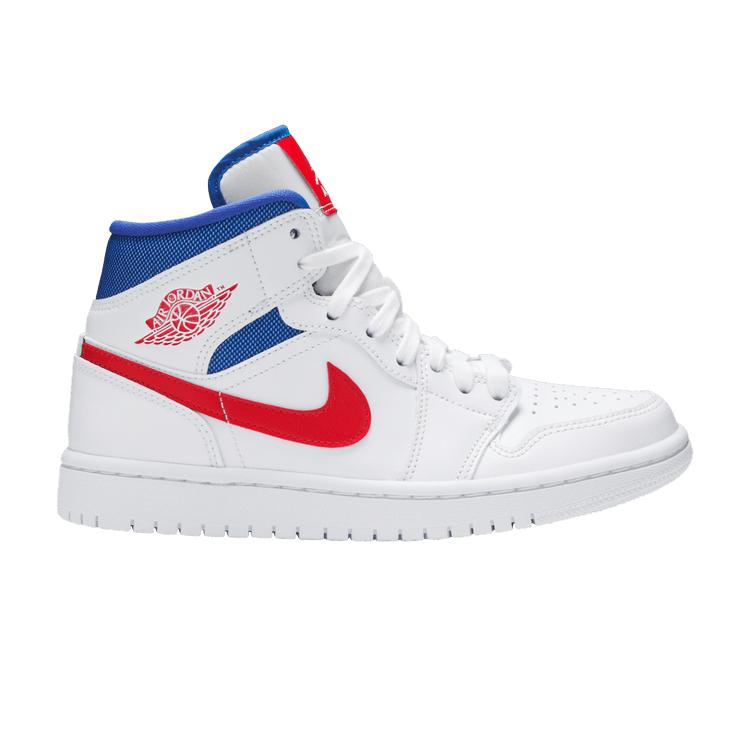 Jordan 1 Mid White Red Royal (Women's)
