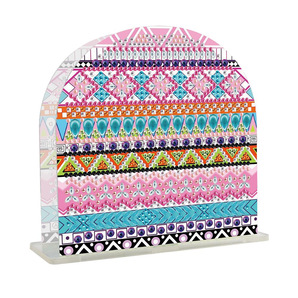 Double Sided Xmas Theme Diamond Painting Desktop Napkin Holder Acrylic Ornament Diamond Painting Desktop Napkin Rack Decoration