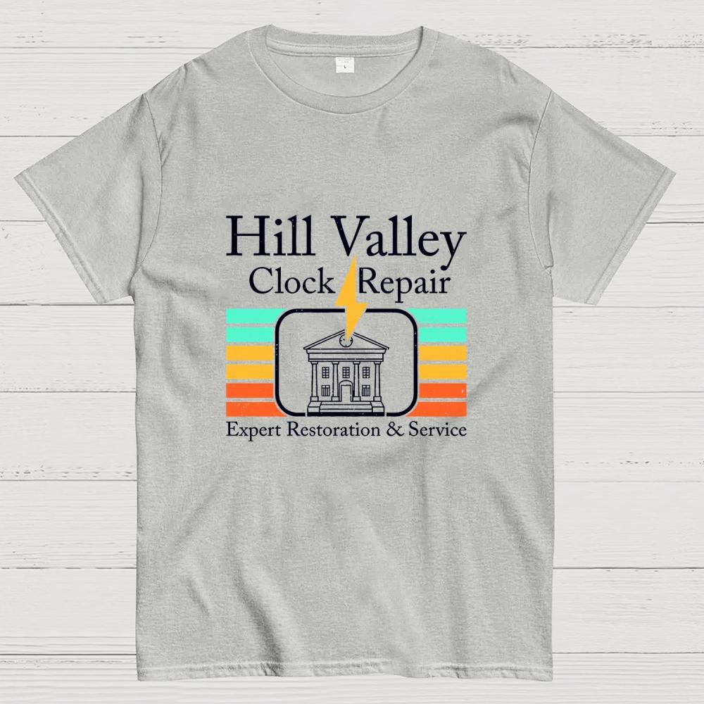 Hill Valley Clock Repair Cotton Casual Cool Loose T-Shirt
