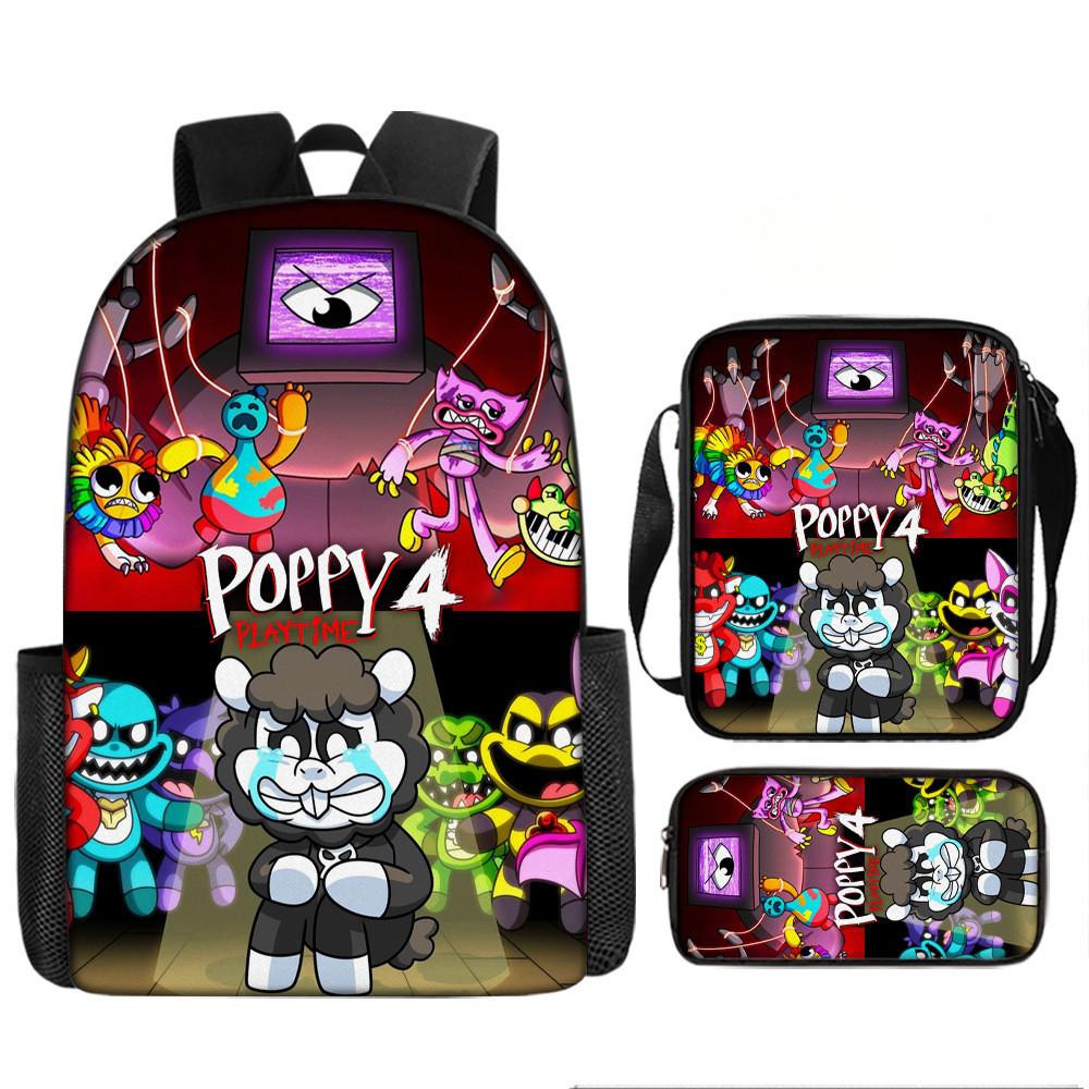 Poppy Playtime Chapter 4 Printed Backpack Schoolbag Shoulder Bag Bag Pencil