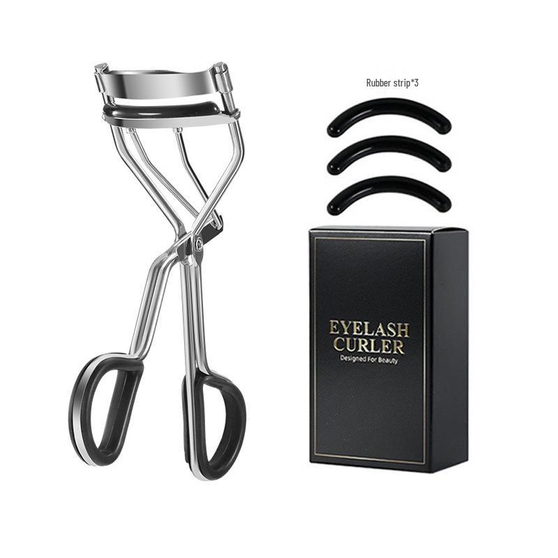 Stainless Steel Eyelash Curler - Natural Sunflower Design, No Pinch