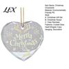 Clear Plastic Ornaments for Tree Heart Shaped Christmas Ornaments, Crystal Santa Winter Scene Hanging Ornament, Transparent Classic Decor Xmas Pendant
