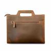 Men's Genuine Leather Handbag, Top Layer Cowhide Briefcase, Yellow Ox Crazy Horse Retro Minimalist Crossbody Bag, Computer Bag