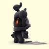 Shiny Marshadow Plush Toy - 25cm Small Size Black & Color Variant, Ghost & Fighting Type Legendary Stuffed Doll, Cute Co