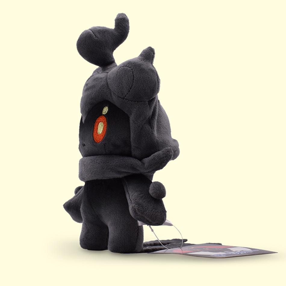 Shiny Marshadow Plush Toy - 25cm Small Size Black & Color Variant, Ghost & Fighting Type Legendary Stuffed Doll, Cute Co