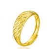 Thickened Electroplated Meteor Shower Sand Surface Couple Rings, Gold-Plated, Adjustable Fashionable Index Finger Ring.