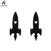 Stainless Steel Bat Stud Earrings for Women Men Punk Halloween Party Gift Goth Skull Spider Web Earings Cosplay Piercing Jewelry