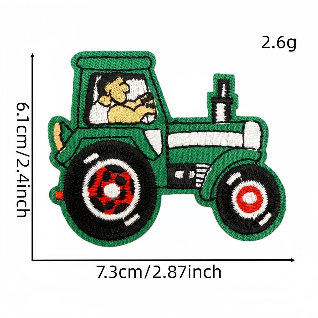 Creative Cartoon Car & Airplane Truck Embroidered Patch for Kids' Clothing Repair