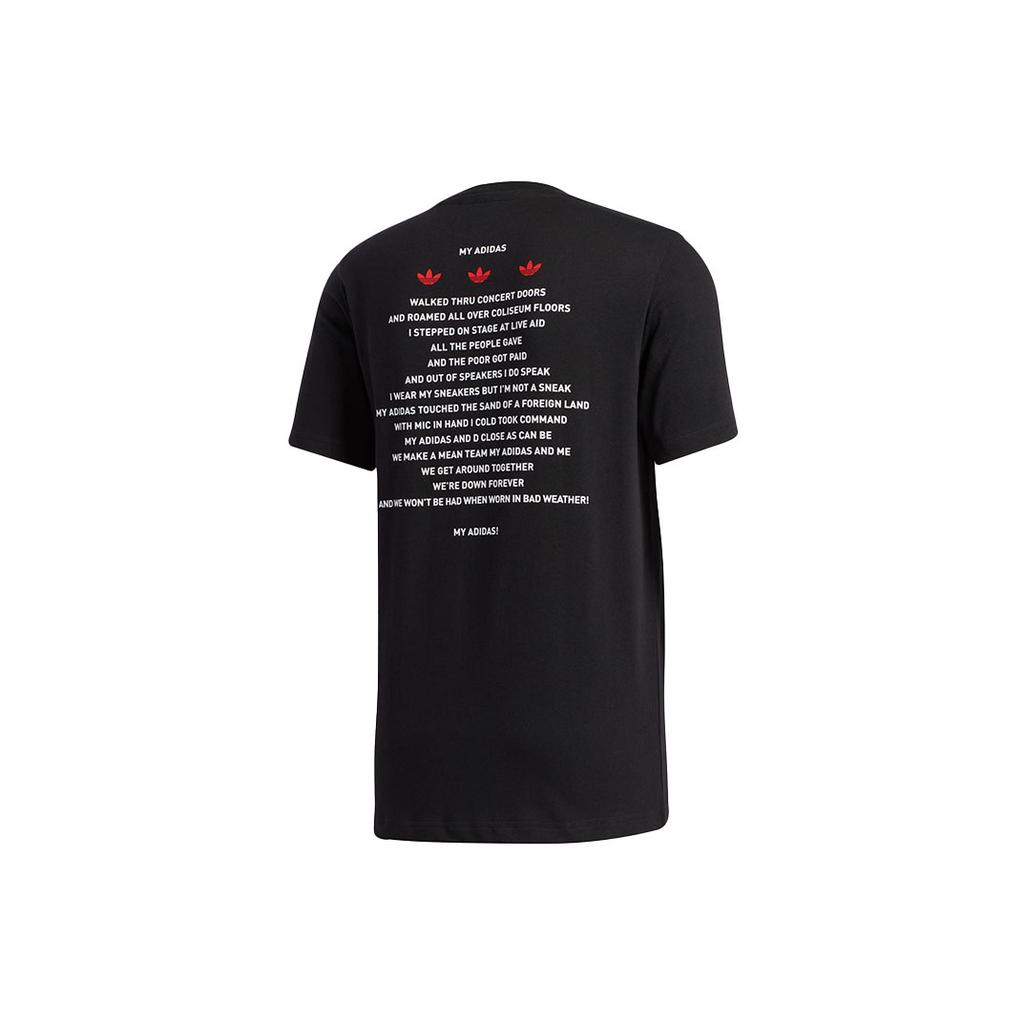 adidas Originals Trefoil Run DMC Photo Print T-Shirt Men Tops Black GN5928