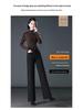 Drapey High-Waisted Wide-Leg Suit Pants for Women: Plus Size, Slimming, Perfect for Spring/Autumn, Ideal for Middle-Aged Mothers