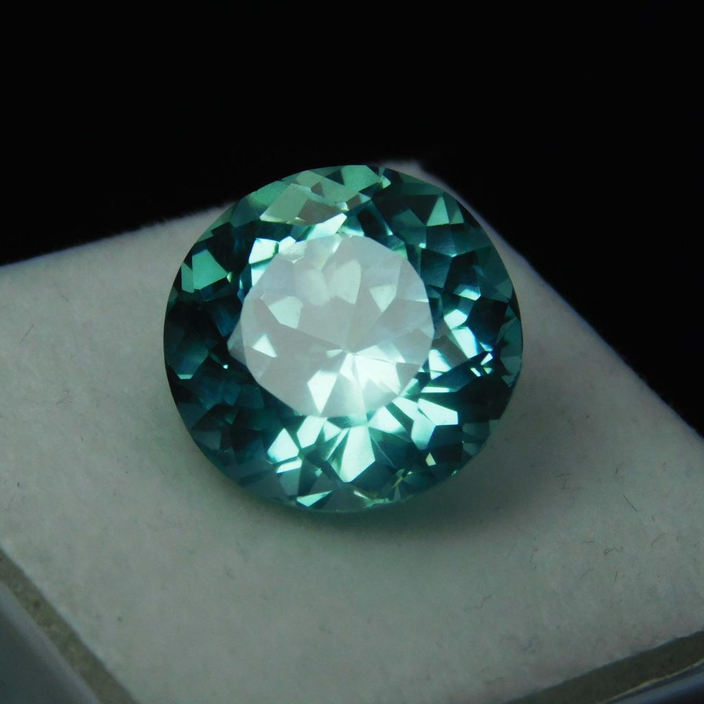 8.85 Ct Natural Montana Sapphire Round Cut CERTIFIED Loose Gemstone Bluish Green A-2830