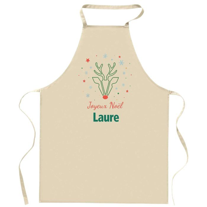 Tablier de cuisine - Planetee - Joyeux Noël - Coton épais - Impression française