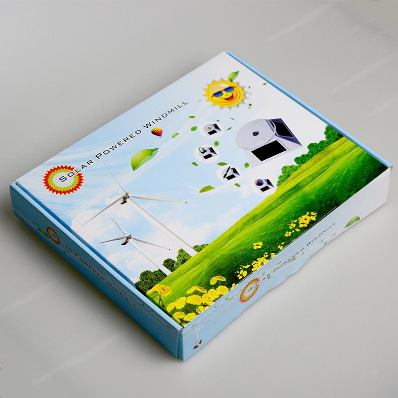Solar Windmill Rotating Turbine Model - DIY Educational Toy for Environmental Science Experiment