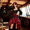 Fascia per la testa Halloween Palla Set Pirata Cintura Halloween Costume Cosplay Costumi da Pirata Donna