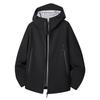 Mens Windproof Waterproof Softshell Jacket Outdoor Hiking Coat With Hood Loose Fit