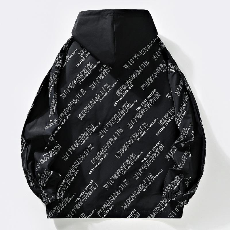 Men's Spring and Autumn New Style Youth American Trendy Jackets Casual Hooded Tops Men's Hong Kong Style Ins Baseball Uniforms