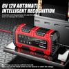FOXSUR 6V 12V Vollintelligentes Batterieladegerät LCD-Display Intelligente Puls-Reparaturladung Auto Motorrad AGM GEL Blei-Säure-Batterien