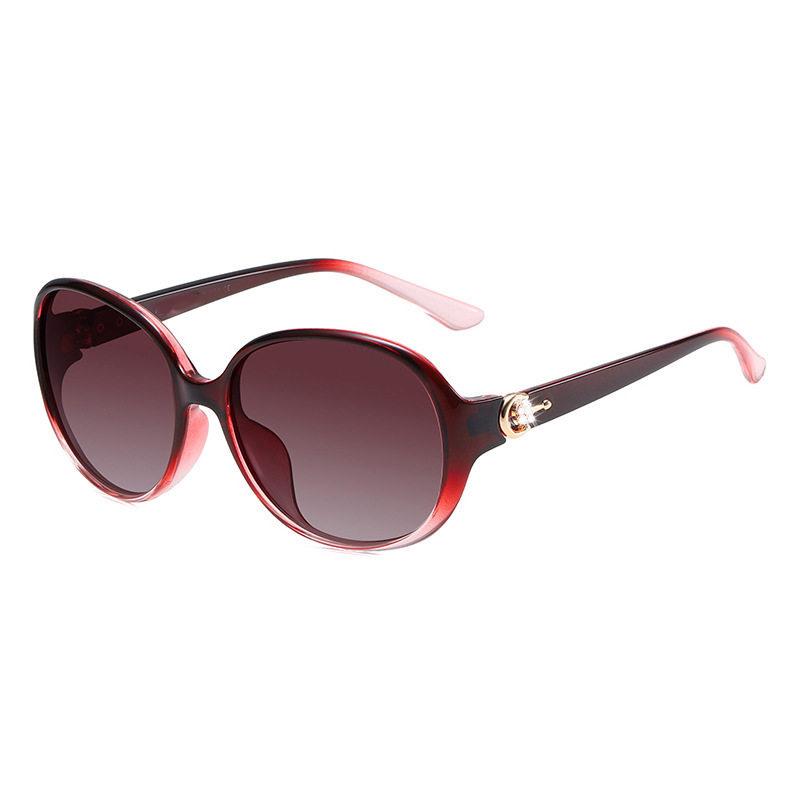 Women's Polarized Rhinestone UV Protection Sunglasses - Stylish Large Frame