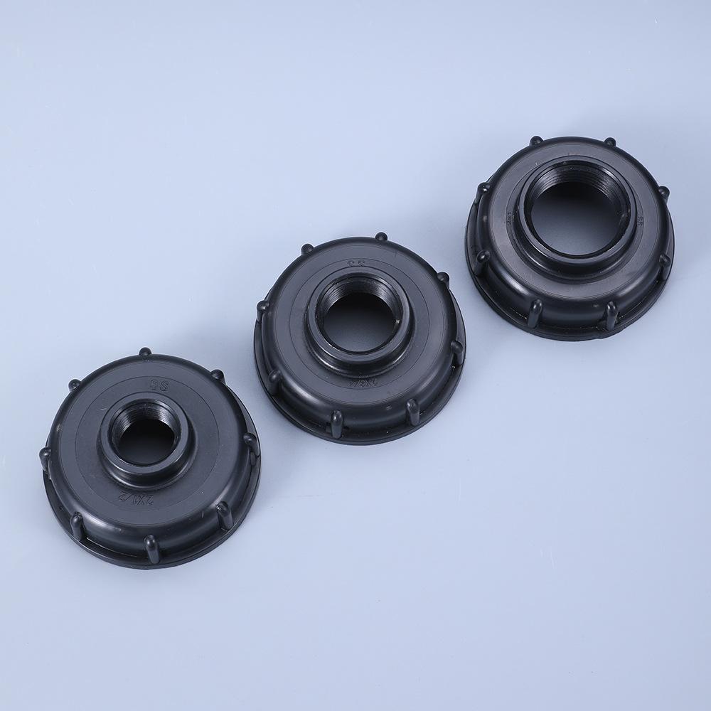 IBC Ton Barrel Valve Double Inner Tooth Adapter with Cover - 4, 6 Points, 1 Inch Center Ring