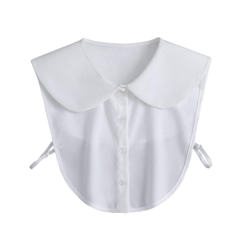Abnehmbarer Kragen aus Baumwolle für Damen, für Pullover, Bluse, Hemd, gefälschter Kragen, dekoratives weibliches weißes halbes Hemd, falsches Kragen-Zubehör