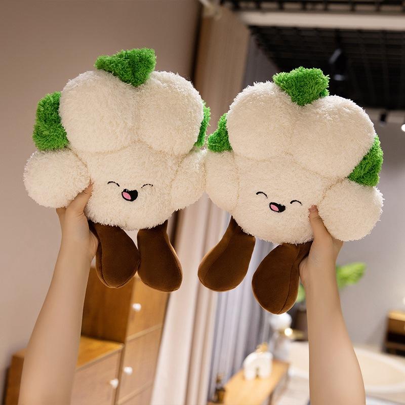 Simulated Cartoon Cauliflower Vegetable Series Doll Plush Toy Backpack Pendant Doll Broccoli Pillow Doll
