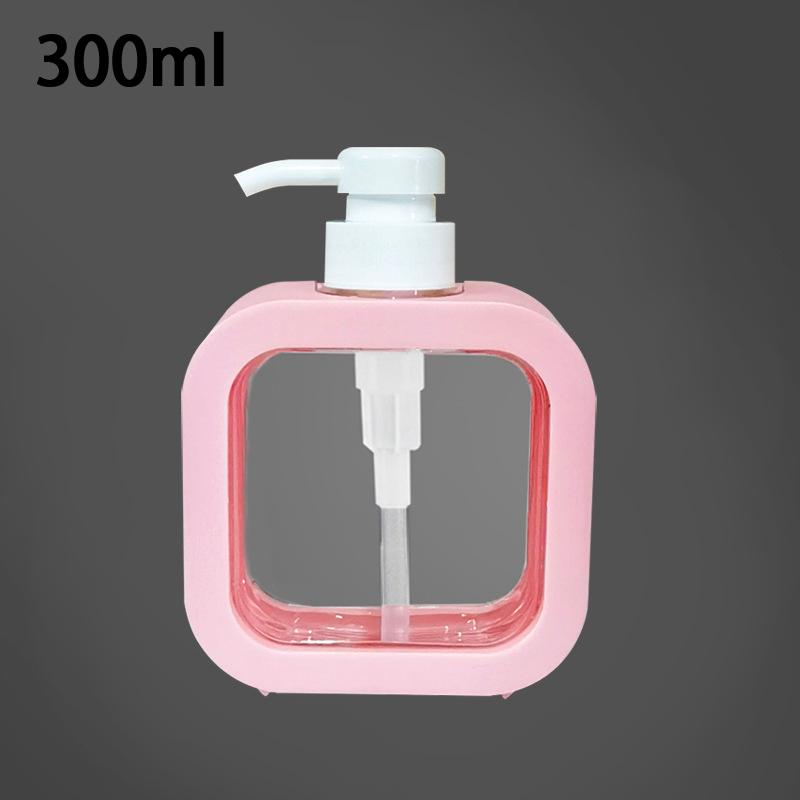 

300/500 мл Диспенсеры для мыла в ванную, пополняемые, держатель для лосьона, шампуня, геля для душа, портативный дорожный диспенсер, пустая бутылка-насос для ванной S розовый