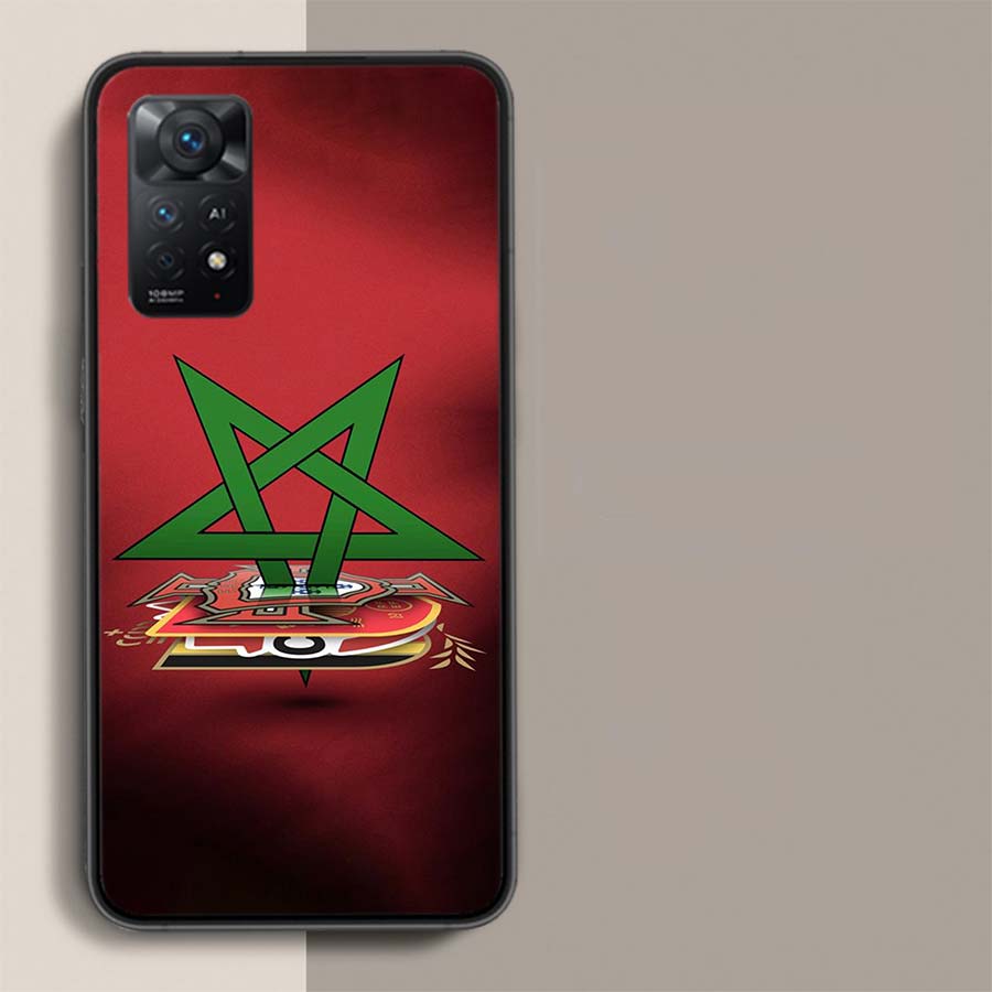 Morocco Flag Phone Case For Xiaomi Redmi Note 12 Pro Plus 5G 12S 11 11E 11T Pro 10 9 8 7 11S 10S 4G 9T 8T 9S Capa Coque Cover So