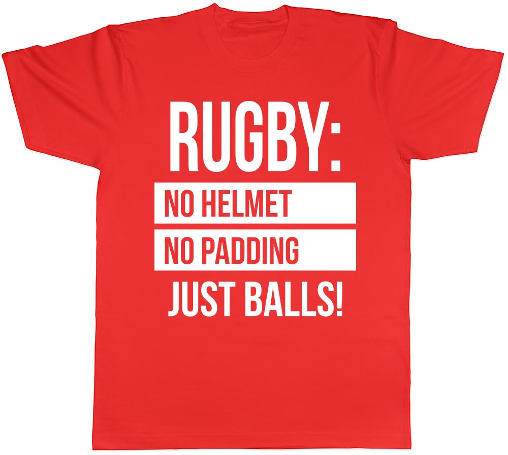 Rugby No Helmet No Padding Just Balls Unisexs Unisexs Ladies TShirt Tee S