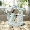 Nativity Set for Christmas Indoor Nativity Scene Decoration Sculpted Hand Painted Nativity Figurines Scene with Manger Nativity
