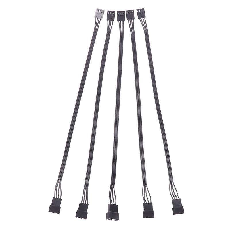 5ks 4Pin Pwm Cpu Adaptér drátového konektoru ventilátoru Počítačový ventilátor Prodlužovací napájecí kabel Náhradní příslušenství 24Awg