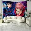 Anime Jujutsu Kaisen Wandteppich Ästhetischer Wandbehang Bedruckte Stoffdecke Dekorative Wandteppiche für Schlafzimmer Wohnzimmer Heimdekoration