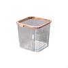 Trash Can, Large Capacity, Sturdy, Easy to Clean, Desktop, Kitchen, Office S Trans White