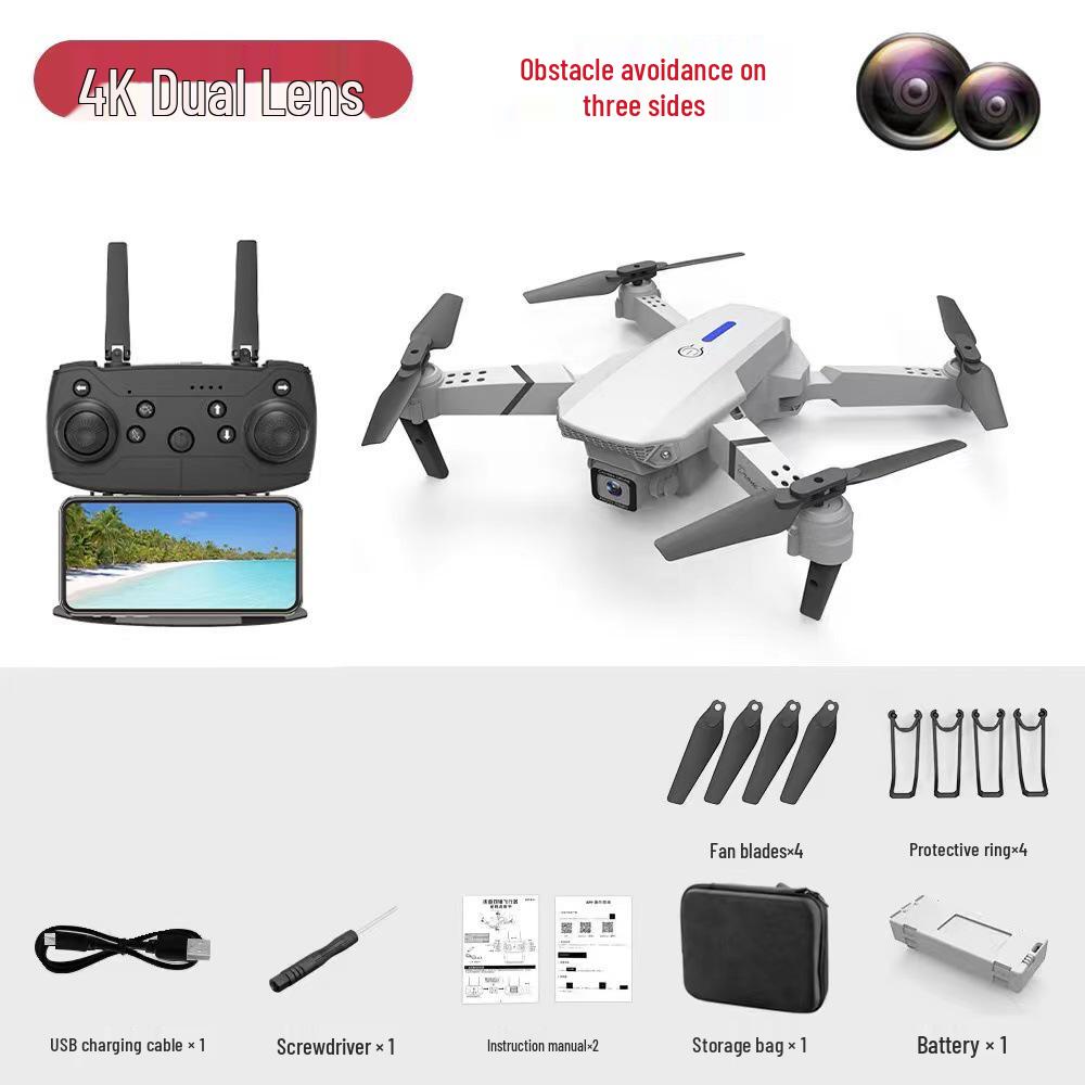 E88PRO 4K Drone with Dual Cameras, Obstacle Avoidance, Fixed Height & Folding Remote Control