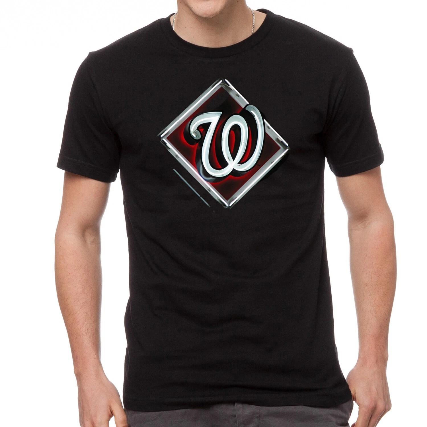 Washington nationals Baseboll Logo BLACK T-Shirt - 680- S