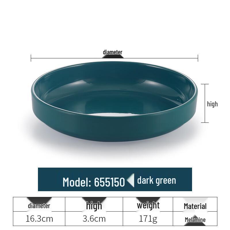 

Moruona Imitation Porcelain Round Dish Plate