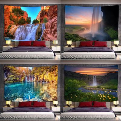 Natural Scenery Waterfall Decorative Tapestry Home Wall Living Room Office Decorative Tapestry