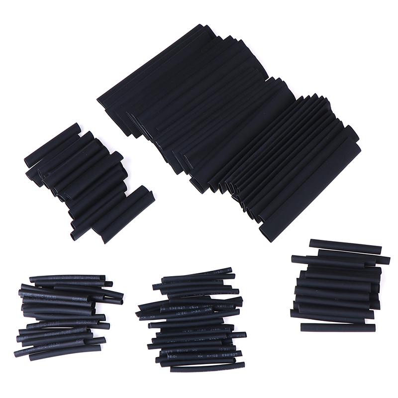 127pcs 7 Sizes Black Polyolefin Heat Shrink Tube Assortment Wire Wrap Electrical 127pcs 7 Sizes Black Polyolefin Heat Shrink Tube Assortment Wire Wrap Electrical