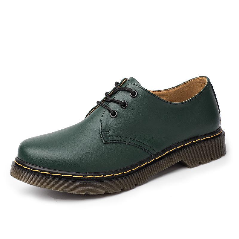Plus Size 1461 Low-Top Martin Boots: Comfortable Leather Casual Flat-Bottom Work Shoes, British Style.